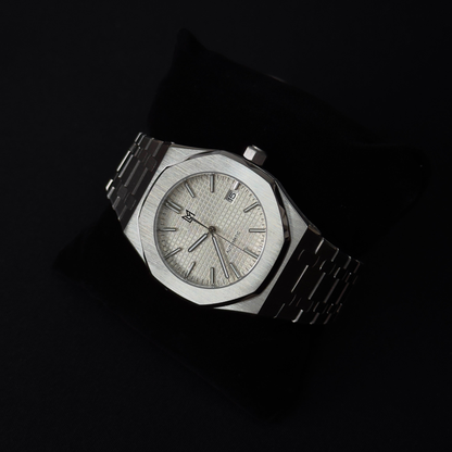 seiko mod royal oak blanche