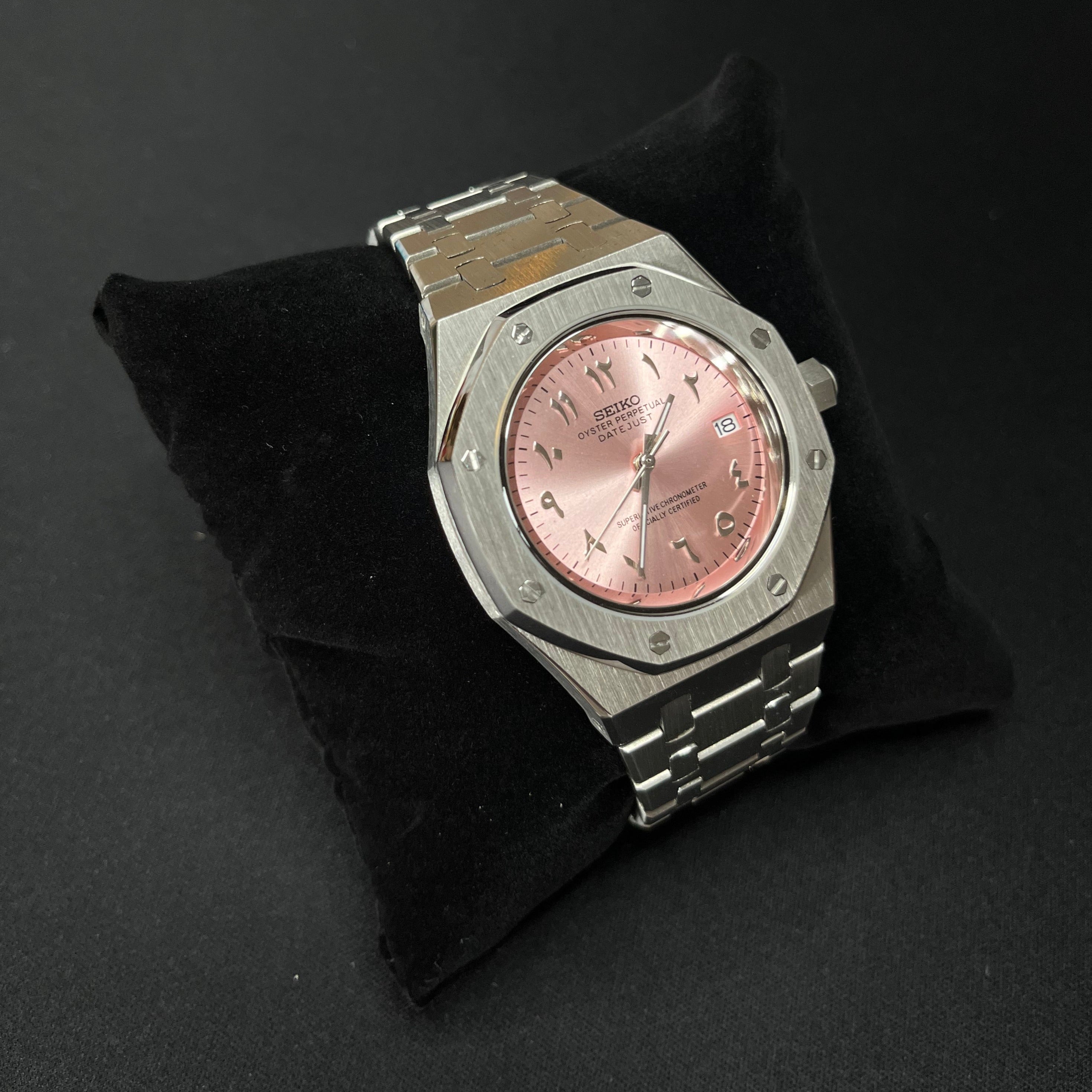 Seiko Mod Royal OAK Rose Arabic - Luxury Mods