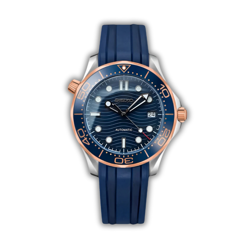 Seiko Mod Seamaster Bleu