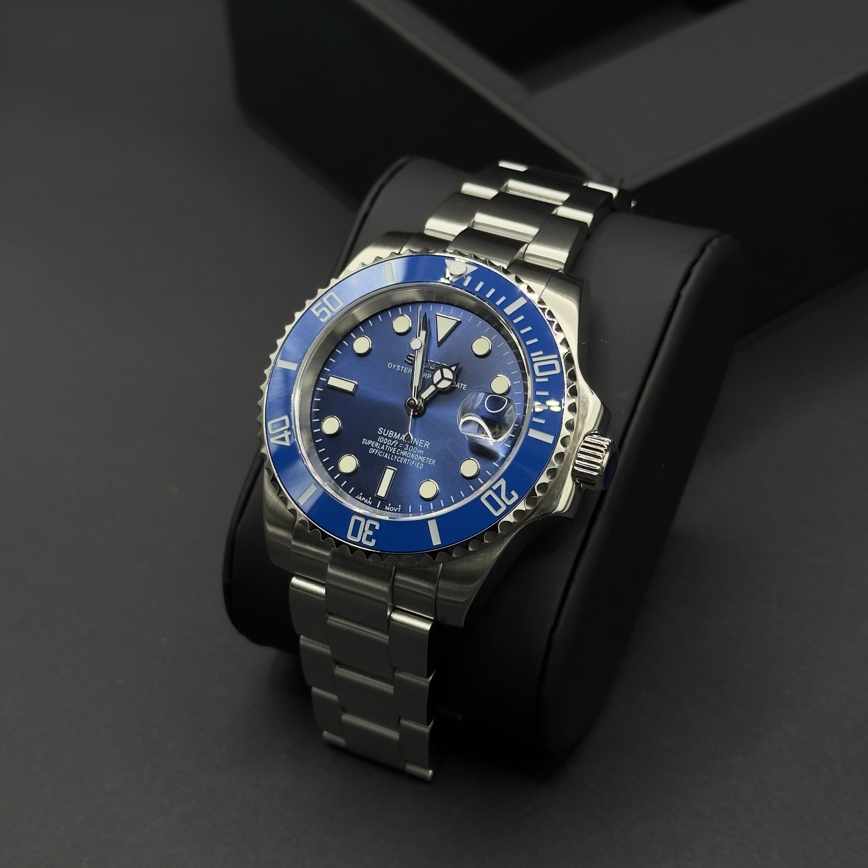 Seiko Submariner Bleu