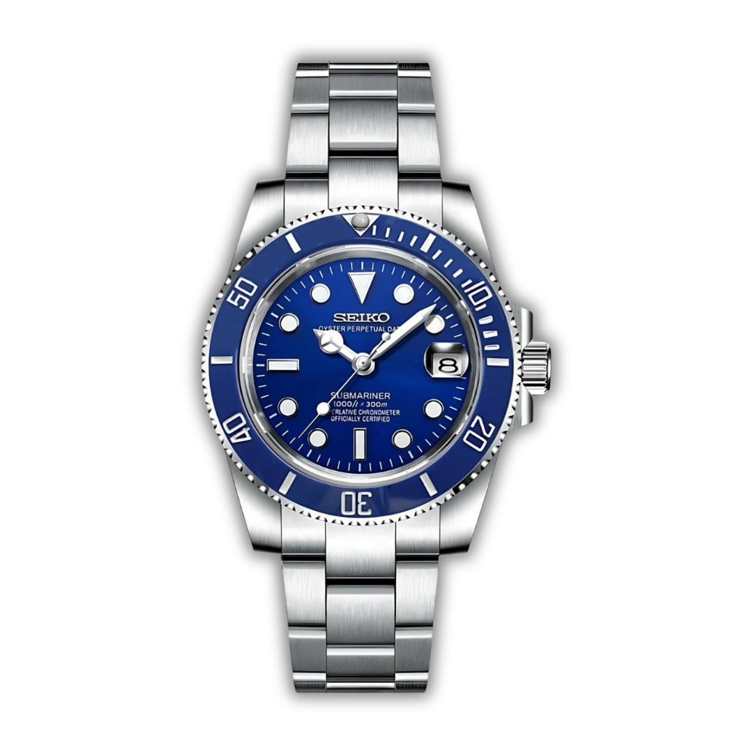 Seiko Submariner Bleu